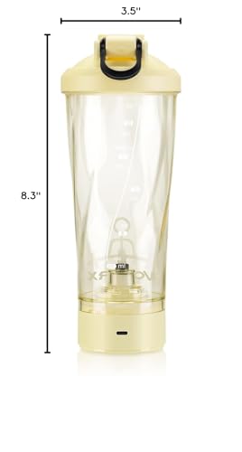 VOLTRX VortexBoost Electric Shaker Bottle, USB C Rechargeable Protein Shake Mixer, Shaker Cups for Protein Shakes and Meal Replacement Shakes, BPA-Free, Made with Tritan, Black