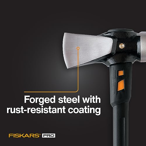Fiskars 8 lb. Splitting Maul - 36" Shock-Absorbing, Comfort Grip Handle - Rust Resistant Forged Steel Blade - Wood Splitter Maul for Hardwood - Split Wood for Campfires - Bushcraft Gear