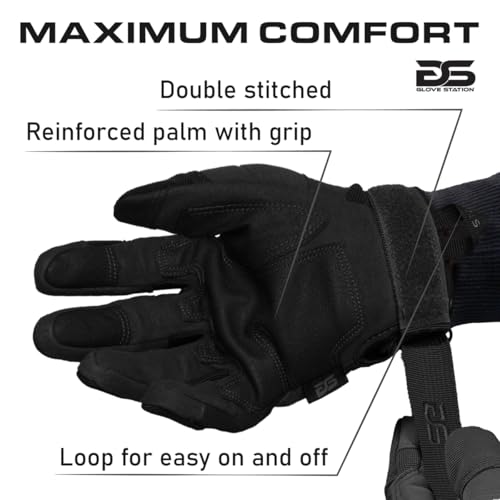 Glove Station - Tactical Shooting Hard Knuckle Gloves for Men and Woman with Touchscreen Fingers - Durable and Comfortable Hand-Gear for Outdoor Work Shooting and Hunting