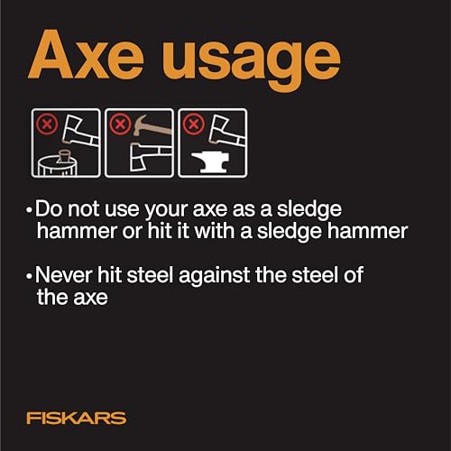 Fiskars X27 Super Splitting Axe - 36" Wood Splitting Axe for Medium to Large Size Logs with Shock-Absorbing Handle - Split Firewood - Forged Steel Blade - Bushcraft Gear and Camping Axe