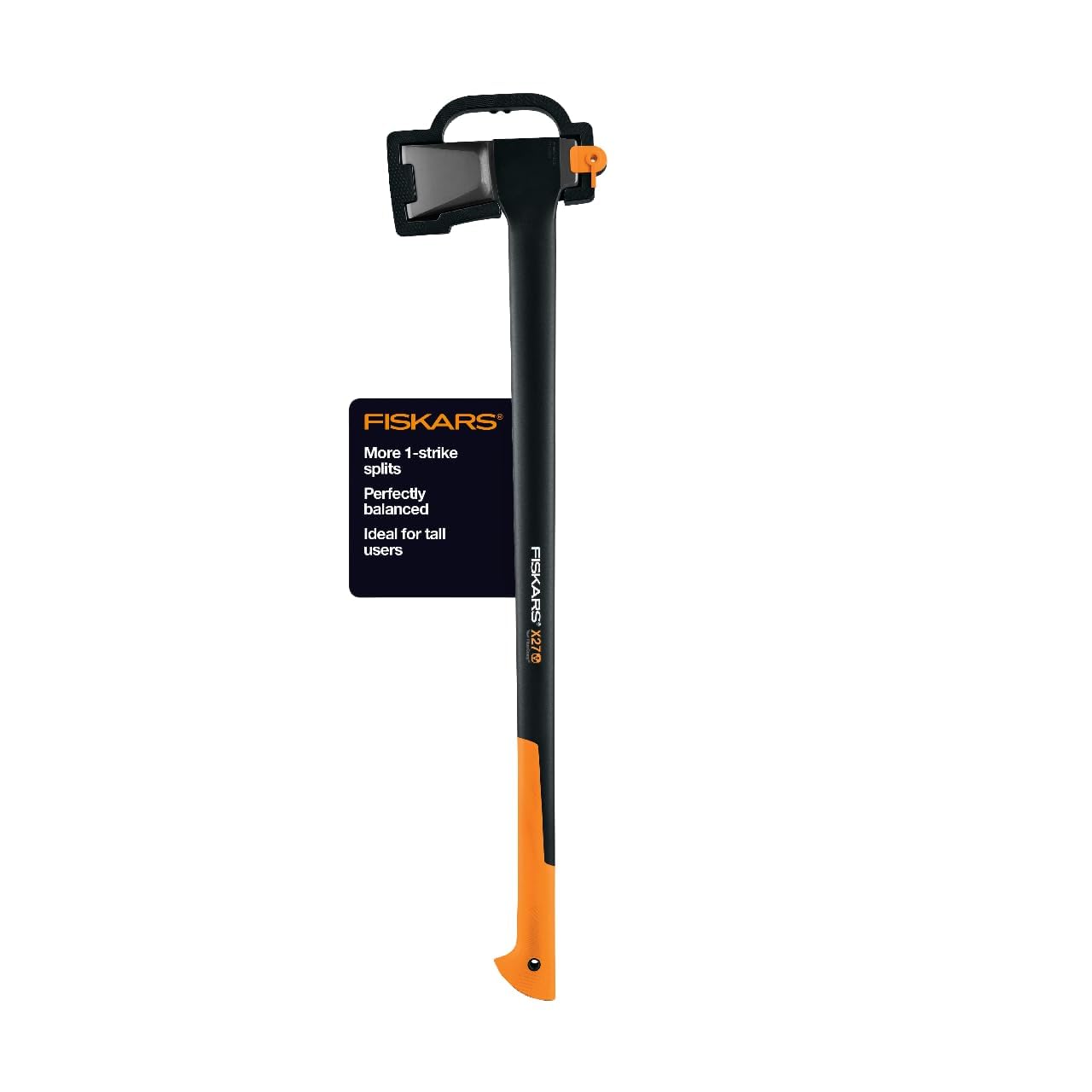Fiskars X27 Super Splitting Axe - 36" Wood Splitting Axe for Medium to Large Size Logs with Shock-Absorbing Handle - Split Firewood - Forged Steel Blade - Bushcraft Gear and Camping Axe