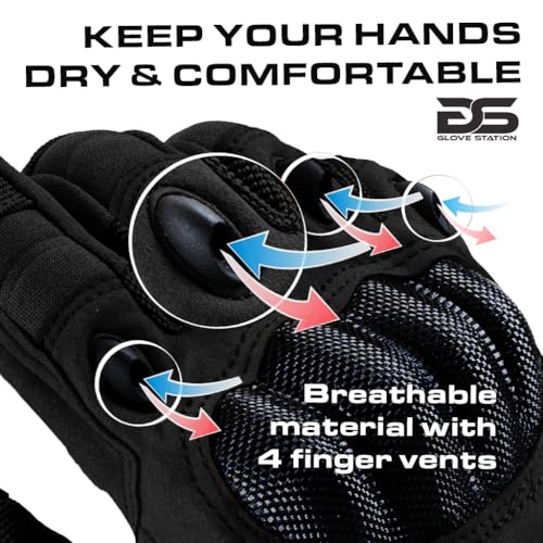 Glove Station - Tactical Shooting Hard Knuckle Gloves for Men and Woman with Touchscreen Fingers - Durable and Comfortable Hand-Gear for Outdoor Work Shooting and Hunting