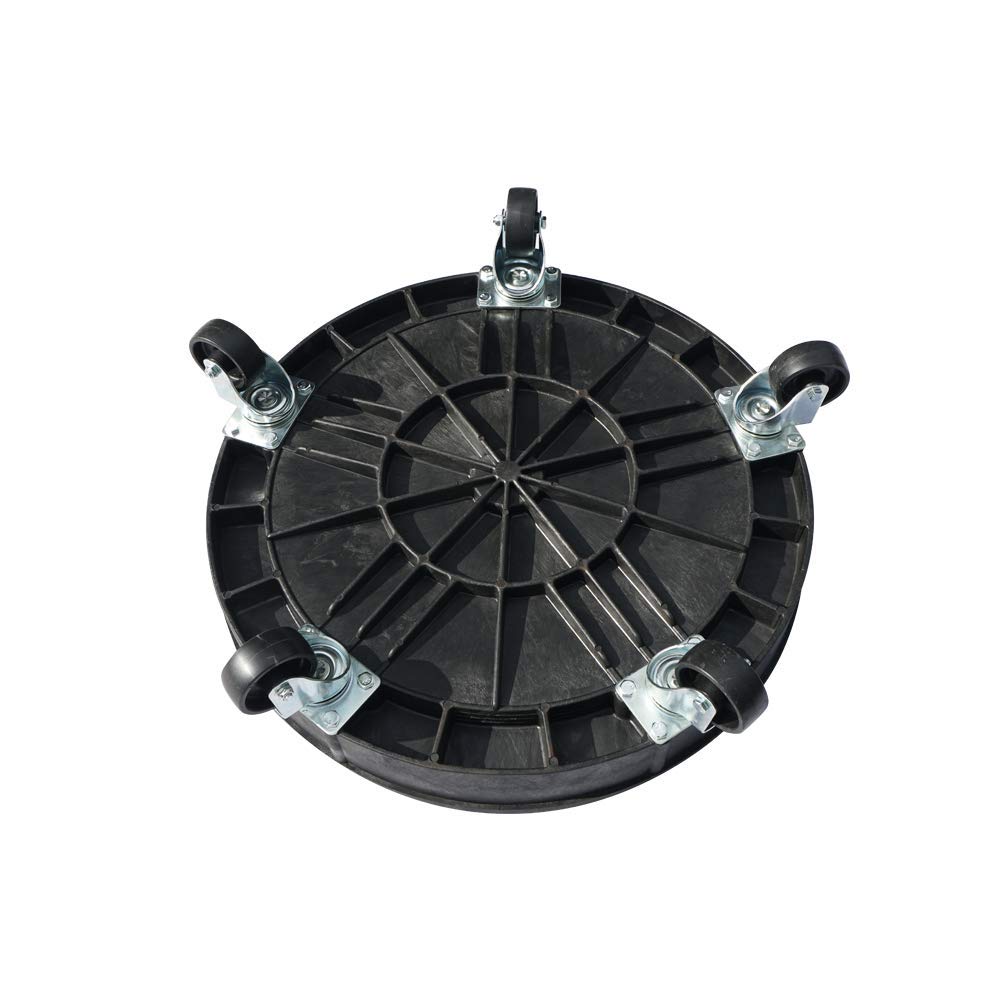 ELAFROS 30 Gallon and 55 Gallon Heavy Duty Plastic Drum Dolly – Durable Plastic Drum Cart 900 lb. Capacity- Barrel Dolly with 5 Swivel Casters Wheel,Blue