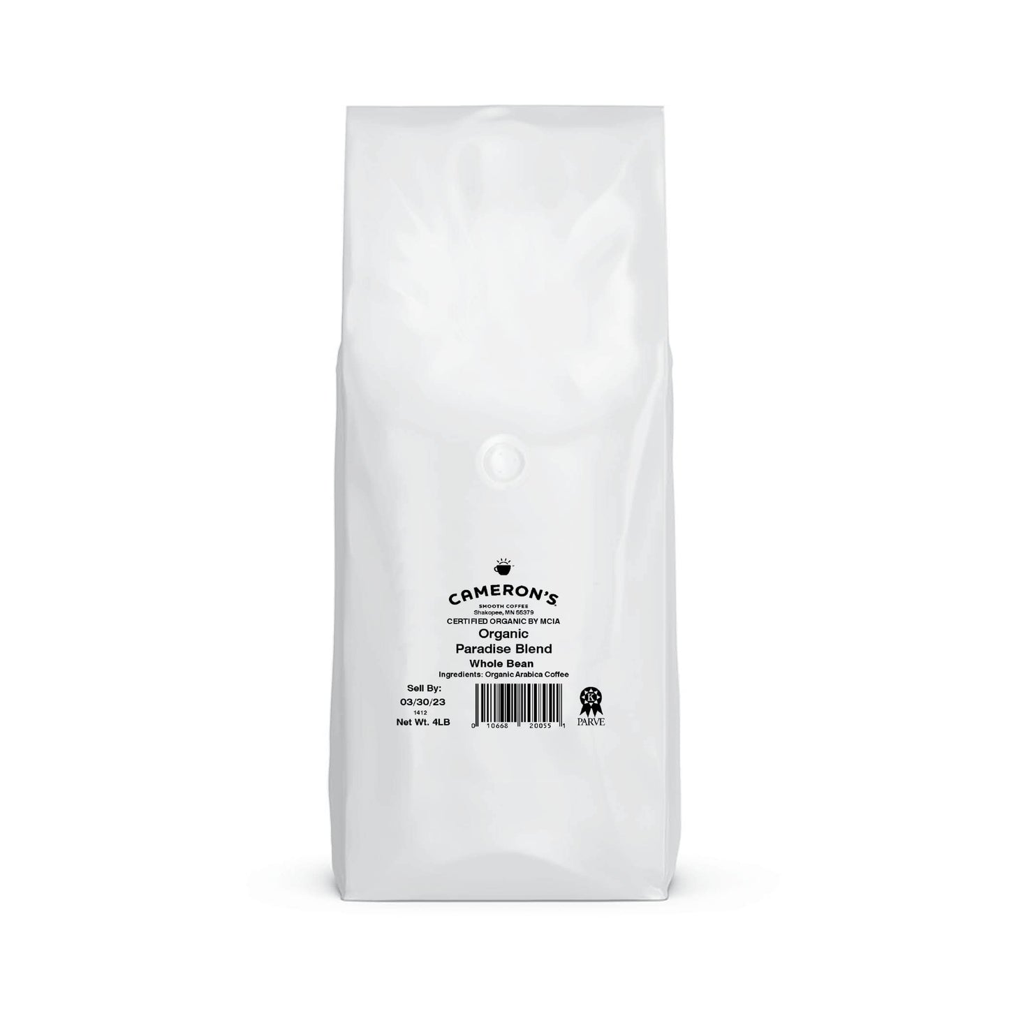 Cameron's Coffee Roasted Whole Bean Coffee, Organic Woods & Water, 4 Pound