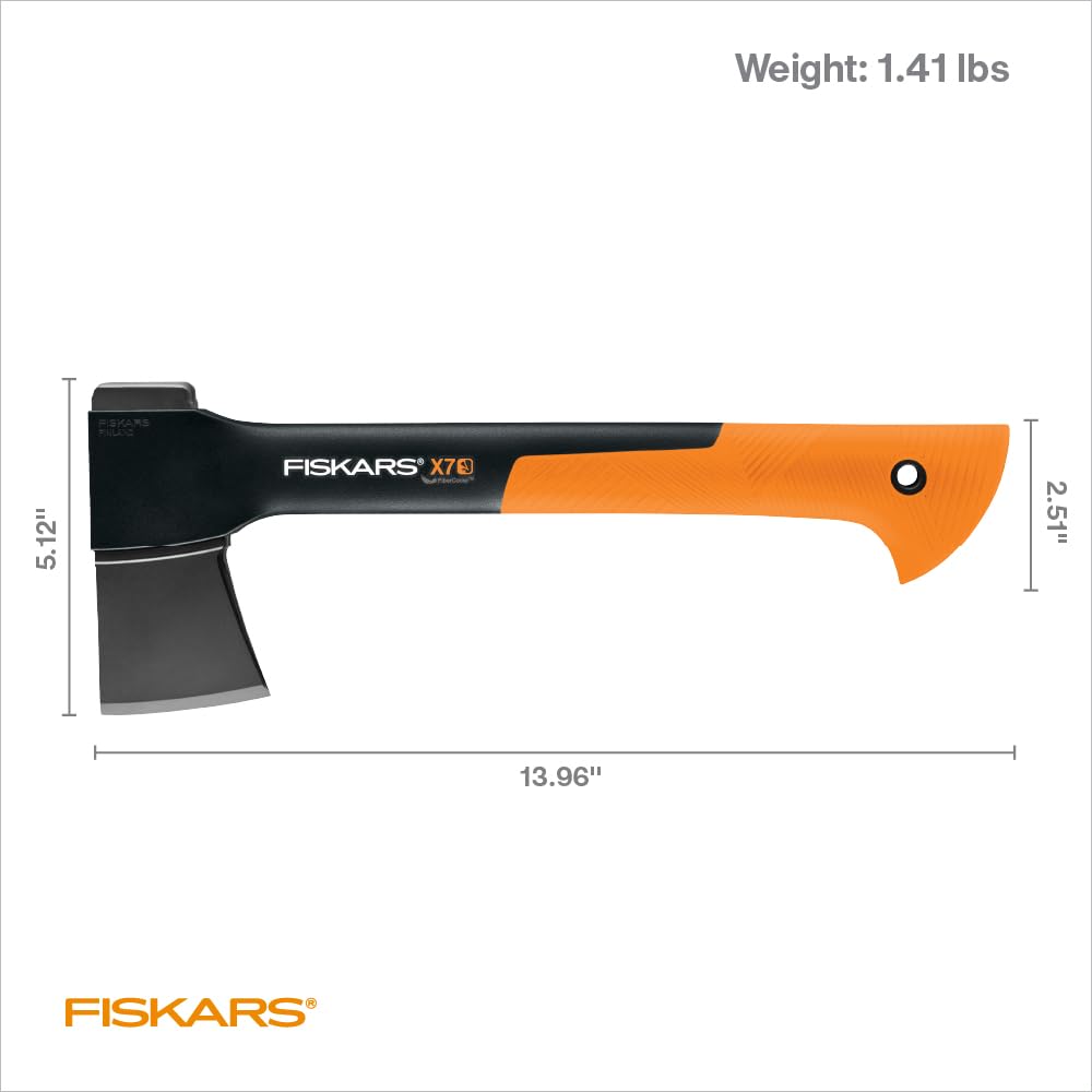 Fiskars X27 Super Splitting Axe - 36" Wood Splitting Axe for Medium to Large Size Logs with Shock-Absorbing Handle - Split Firewood - Forged Steel Blade - Bushcraft Gear and Camping Axe