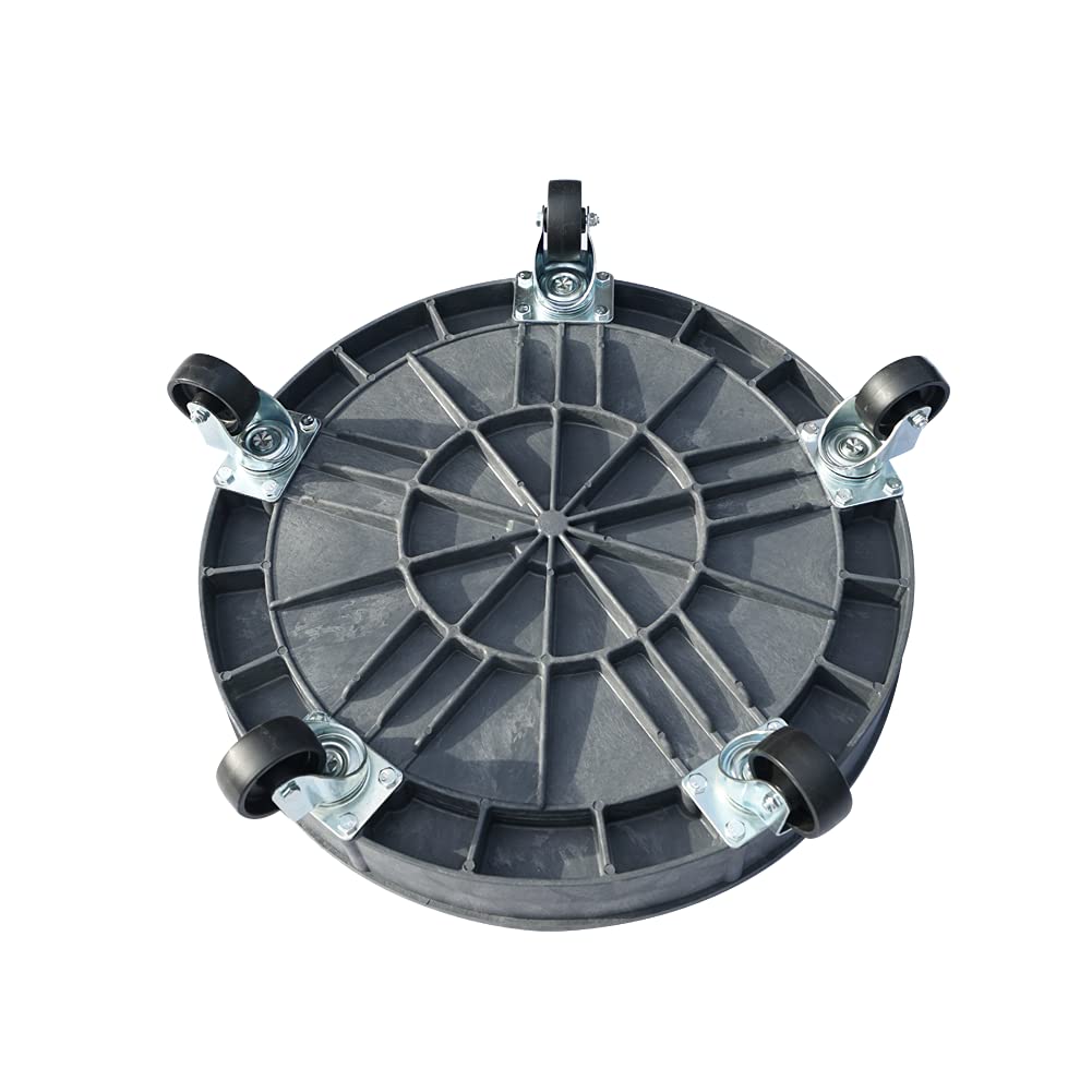 ELAFROS 30 Gallon and 55 Gallon Heavy Duty Plastic Drum Dolly – Durable Plastic Drum Cart 900 lb. Capacity- Barrel Dolly with 5 Swivel Casters Wheel,Blue