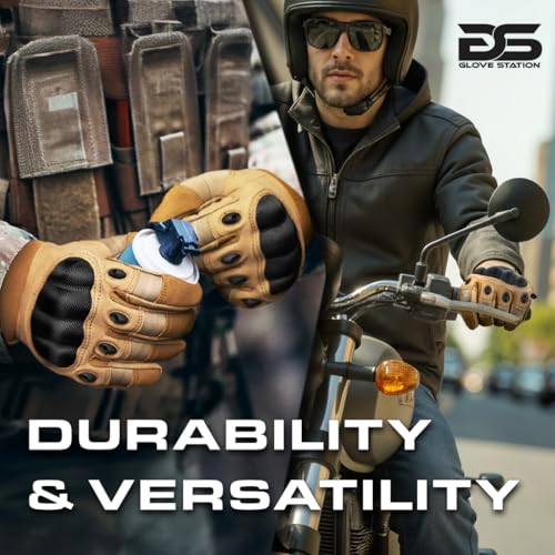Glove Station - Tactical Shooting Hard Knuckle Gloves for Men and Woman with Touchscreen Fingers - Durable and Comfortable Hand-Gear for Outdoor Work Shooting and Hunting