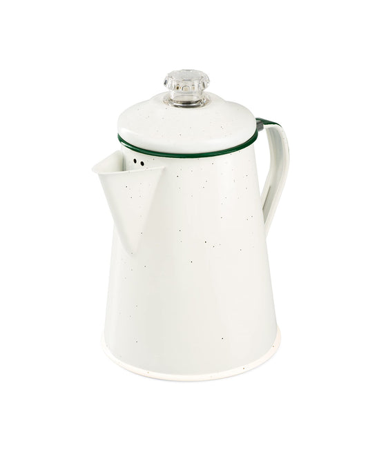 GSI Outdoors Percolator Coffee Pot | Enamelware Campfire Coffee Boiler Kettle for Outdoor Camping Cookware, Cabin, RV, Kitchen, Hunting & Backpacking