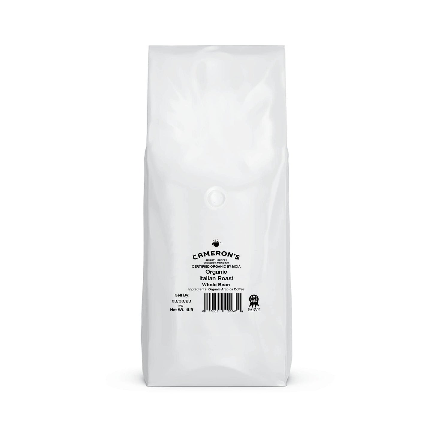Cameron's Coffee Roasted Whole Bean Coffee, Organic Woods & Water, 4 Pound