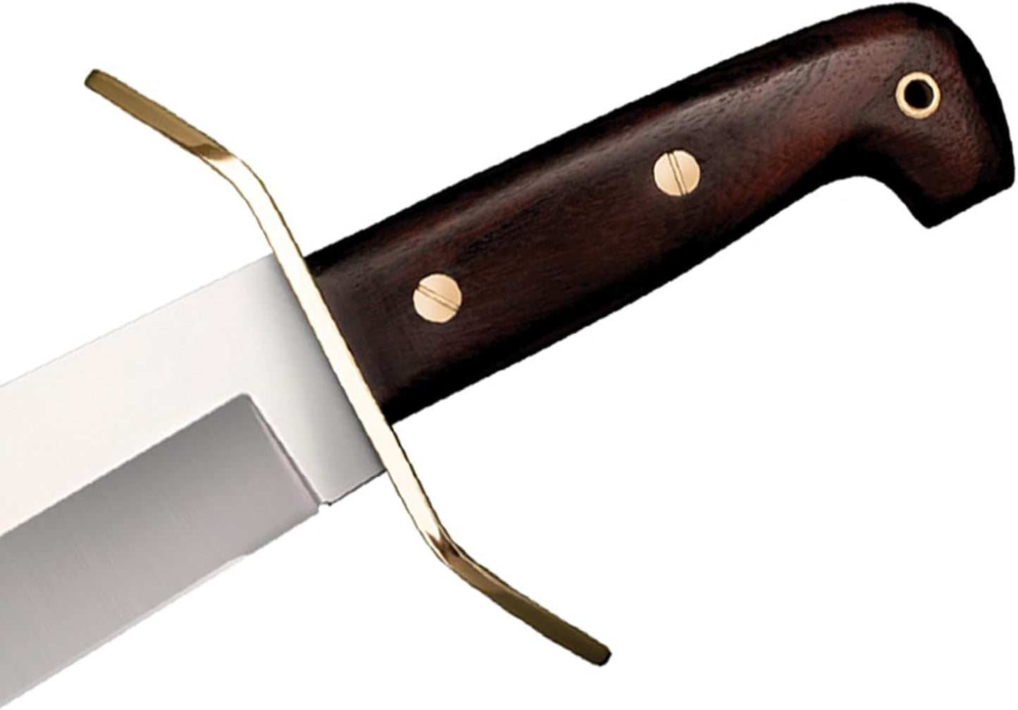 Ameristep Wild West Bowie 10.75" 1090 High-Carbon Steel Clip Point Blade 5.25" Rosewood Handle Fixed Blade Knife w/Leather Sheath