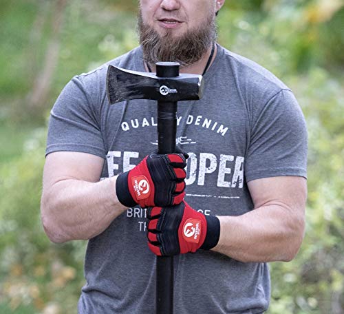 INTERTOOL 36 Inch Chopping Axe | Heavy Duty Wood Cutting & Felling Axe for Firewood | 2.8lb Head with Shock Absorbing Fiberglass Handle | HT-0264