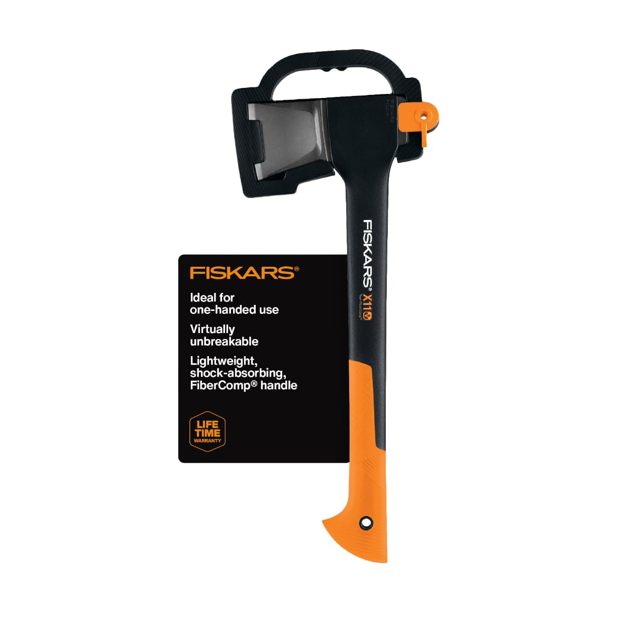 Fiskars X27 Super Splitting Axe - 36" Wood Splitting Axe for Medium to Large Size Logs with Shock-Absorbing Handle - Split Firewood - Forged Steel Blade - Bushcraft Gear and Camping Axe