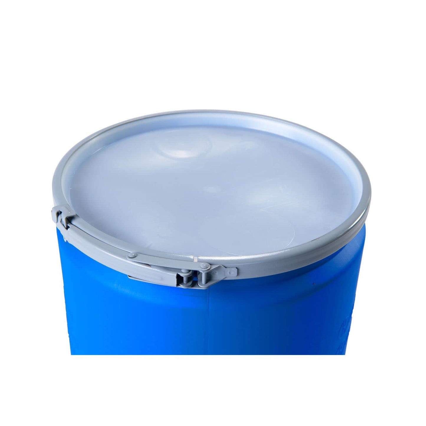 Eagle 30 Gallon Plastic Drum with Lid, Metal Lever-Lock, 28.5"x21.1", Open Head Lab Pack Drum Made of Durable, Lightweight HDPE, Withstands Weather and Chemicals, Made in USA, Blue, 1601MB