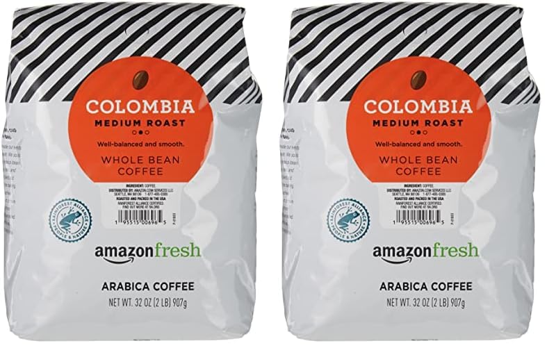 Amazon Fresh, Colombia Whole Bean Coffee Medium Roast, 32 Oz