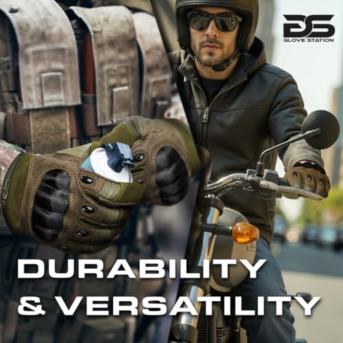 Glove Station - Tactical Shooting Hard Knuckle Gloves for Men and Woman with Touchscreen Fingers - Durable and Comfortable Hand-Gear for Outdoor Work Shooting and Hunting