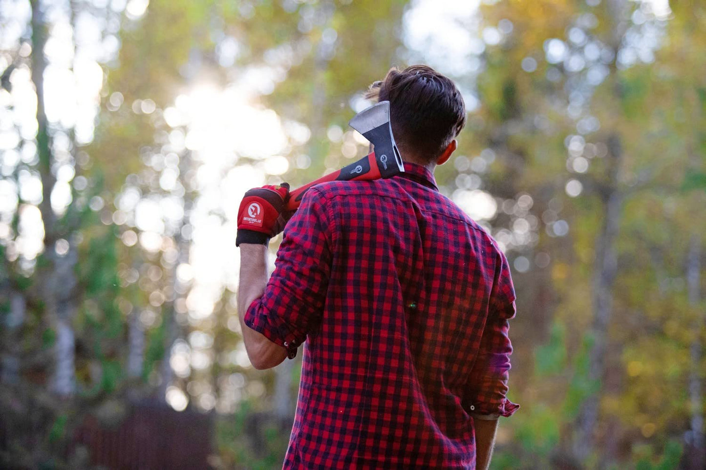 INTERTOOL 36 Inch Chopping Axe | Heavy Duty Wood Cutting & Felling Axe for Firewood | 2.8lb Head with Shock Absorbing Fiberglass Handle | HT-0264