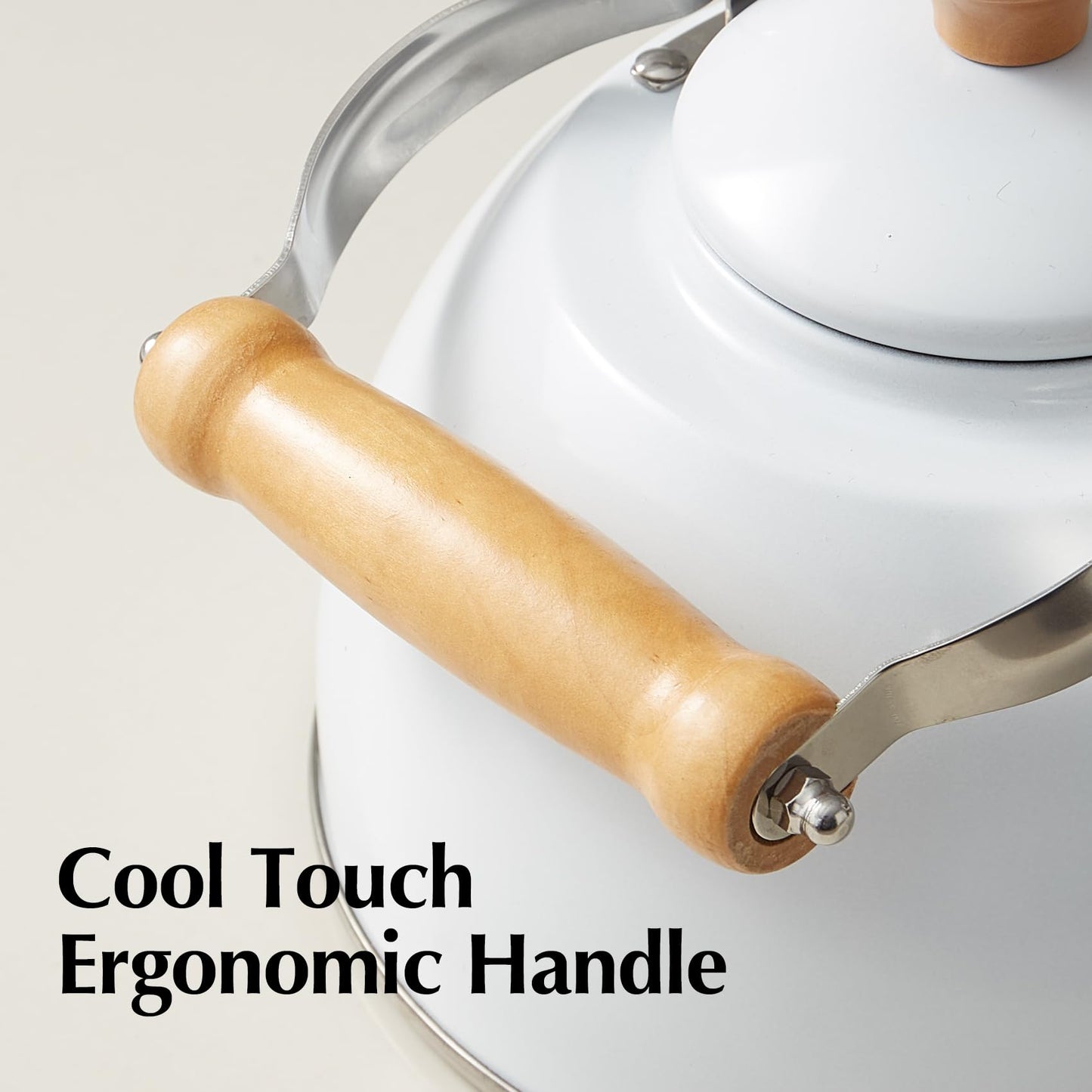 ROCKURWOK Tea Kettle, Tea Pot with Cool Touch Ergonomic Handle, Teapot Food Grade Stainless Steel, Tea Kettle Stovetop, Kettle Teapot, Whistling Tea Kettle, Small Tea Kettle, 1.6 Quart (Green)