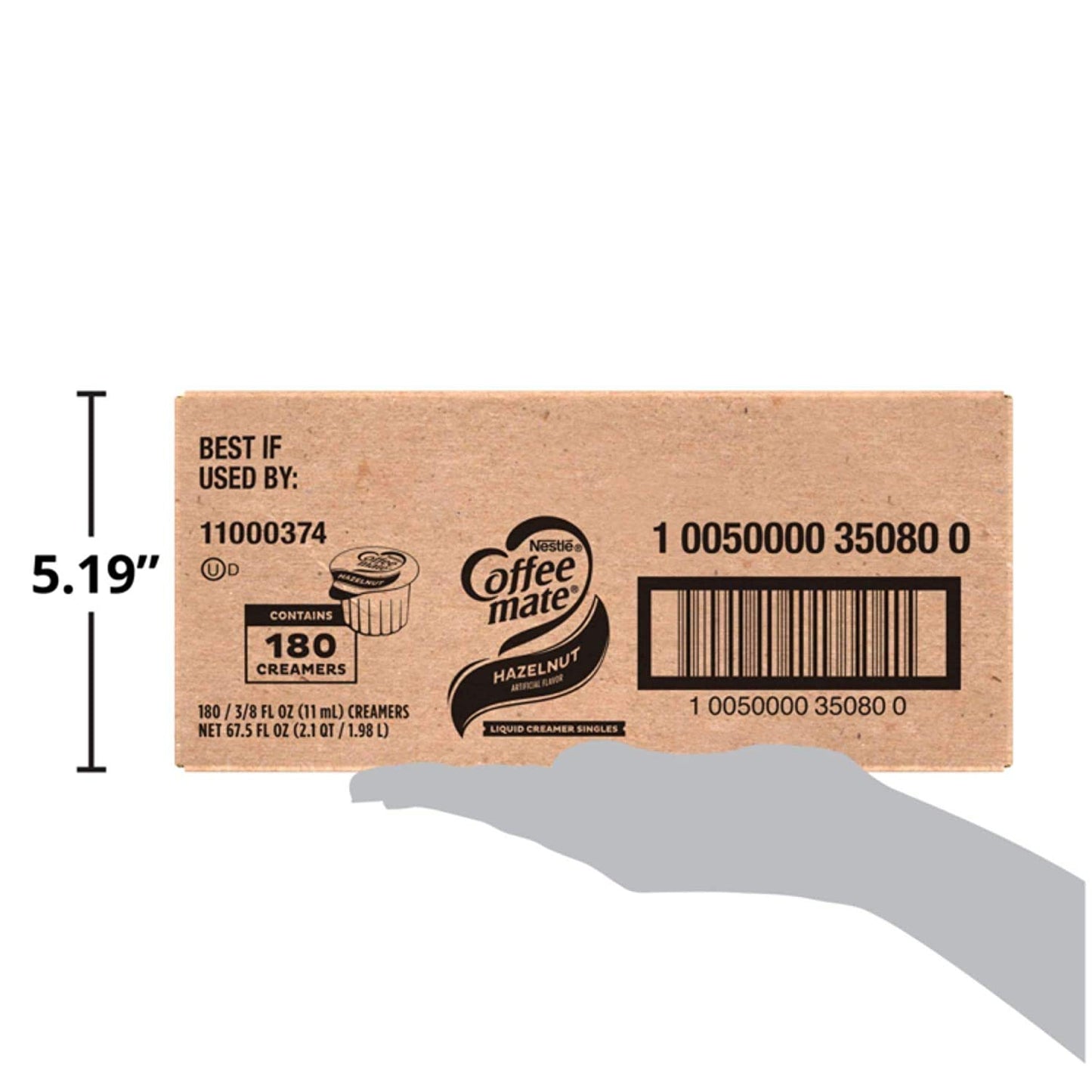 Nestle Coffee mate Coffee Creamer, French Vanilla, Liquid Creamer Singles, Non Dairy, No Refrigeration, 0.375 fl oz Tubs (Pack of 180)