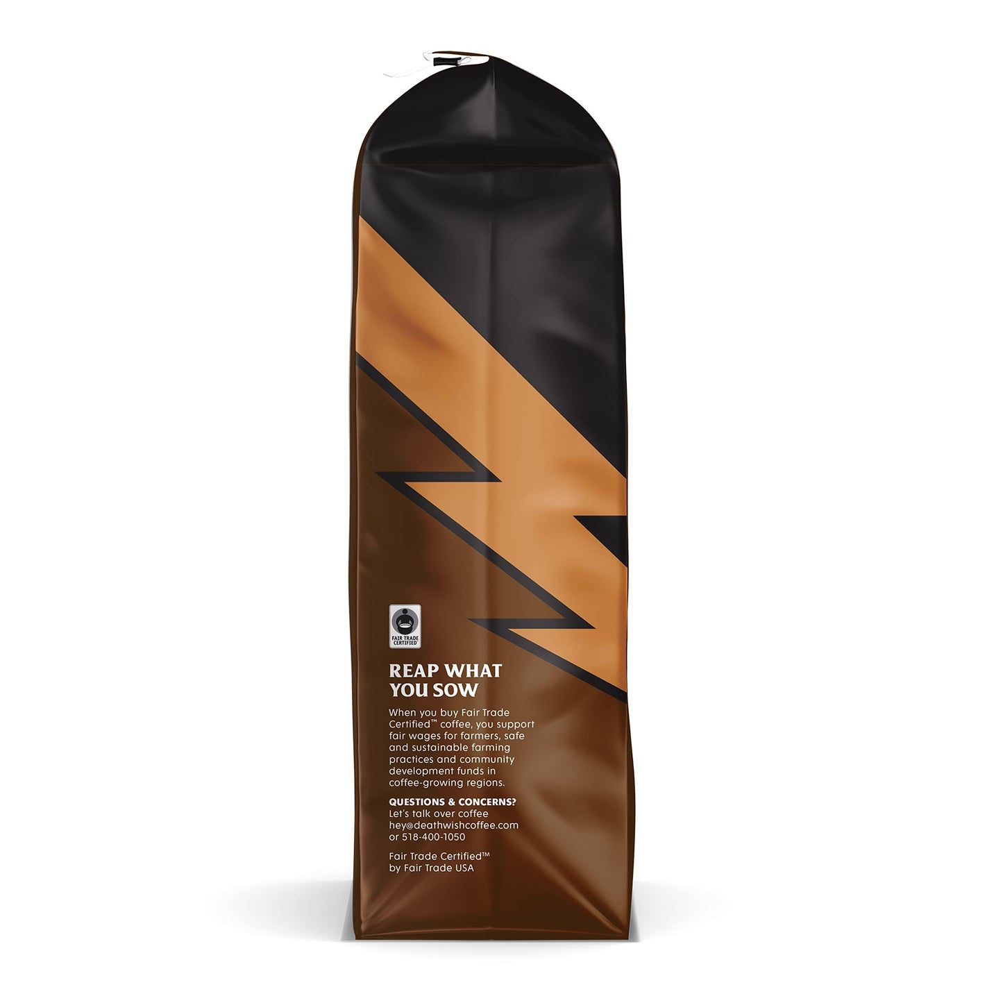 Death Wish Coffee, Organic and Fair Trade Dark Roast Whole Bean Coffee, 16 oz