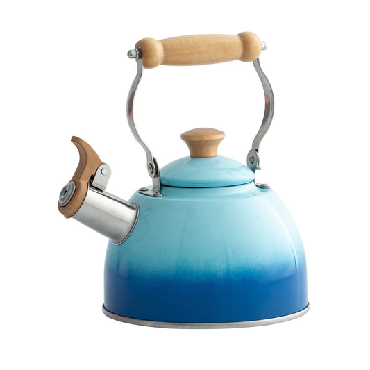 ROCKURWOK Tea Kettle, Tea Pot with Cool Touch Ergonomic Handle, Teapot Food Grade Stainless Steel, Tea Kettle Stovetop, Kettle Teapot, Whistling Tea Kettle, Small Tea Kettle, 1.6 Quart (Green)