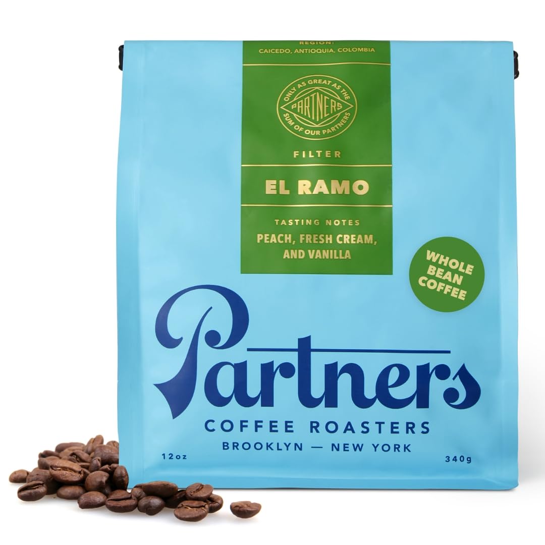 PARTNERS COFFEE ROASTERS - Whole Bean Coffee (Flatiron - Espresso, Medium-Dark Roast) 12oz - Classic Blend, Tastes Like Home - Dark Chocolate, Praline, Dates - Coffee Beans - Roasted in New York City