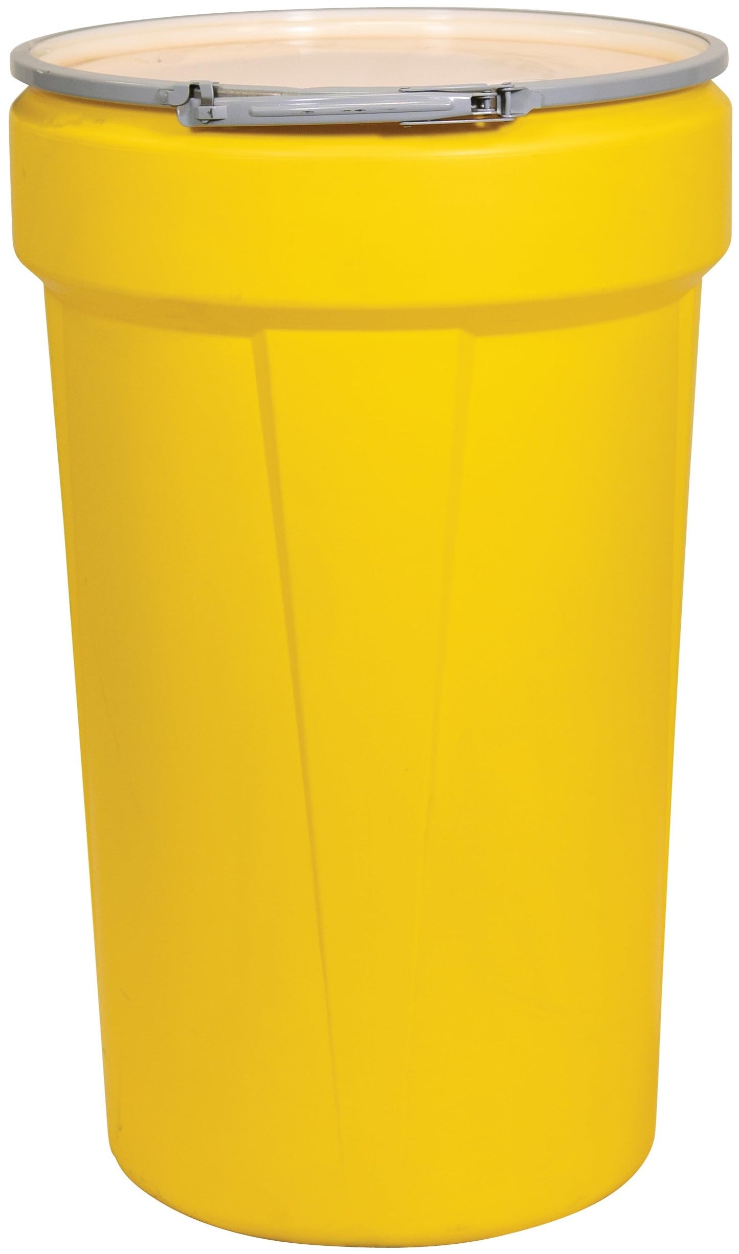Eagle 30 Gallon Plastic Drum with Lid, Metal Lever-Lock, 28.5"x21.1", Open Head Lab Pack Drum Made of Durable, Lightweight HDPE, Withstands Weather and Chemicals, Made in USA, Blue, 1601MB