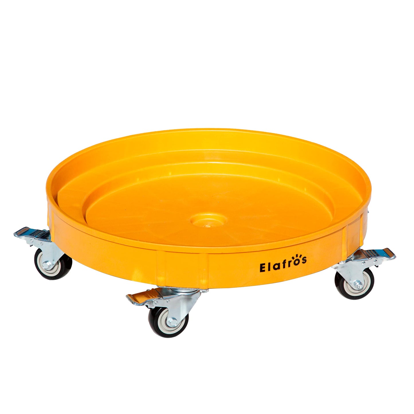 ELAFROS 30 Gallon and 55 Gallon Heavy Duty Plastic Drum Dolly – Durable Plastic Drum Cart 900 lb. Capacity- Barrel Dolly with 5 Swivel Casters Wheel,Blue