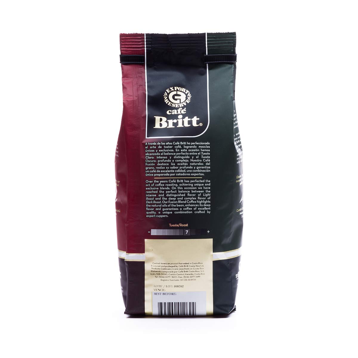 Café Britt® - Costa Rican Tres Rios Valdivia Coffee (12 oz.) (3-Pack) - Whole Bean, Arabica Coffee, Kosher, Gluten Free, 100% Gourmet & Medium Light Roast