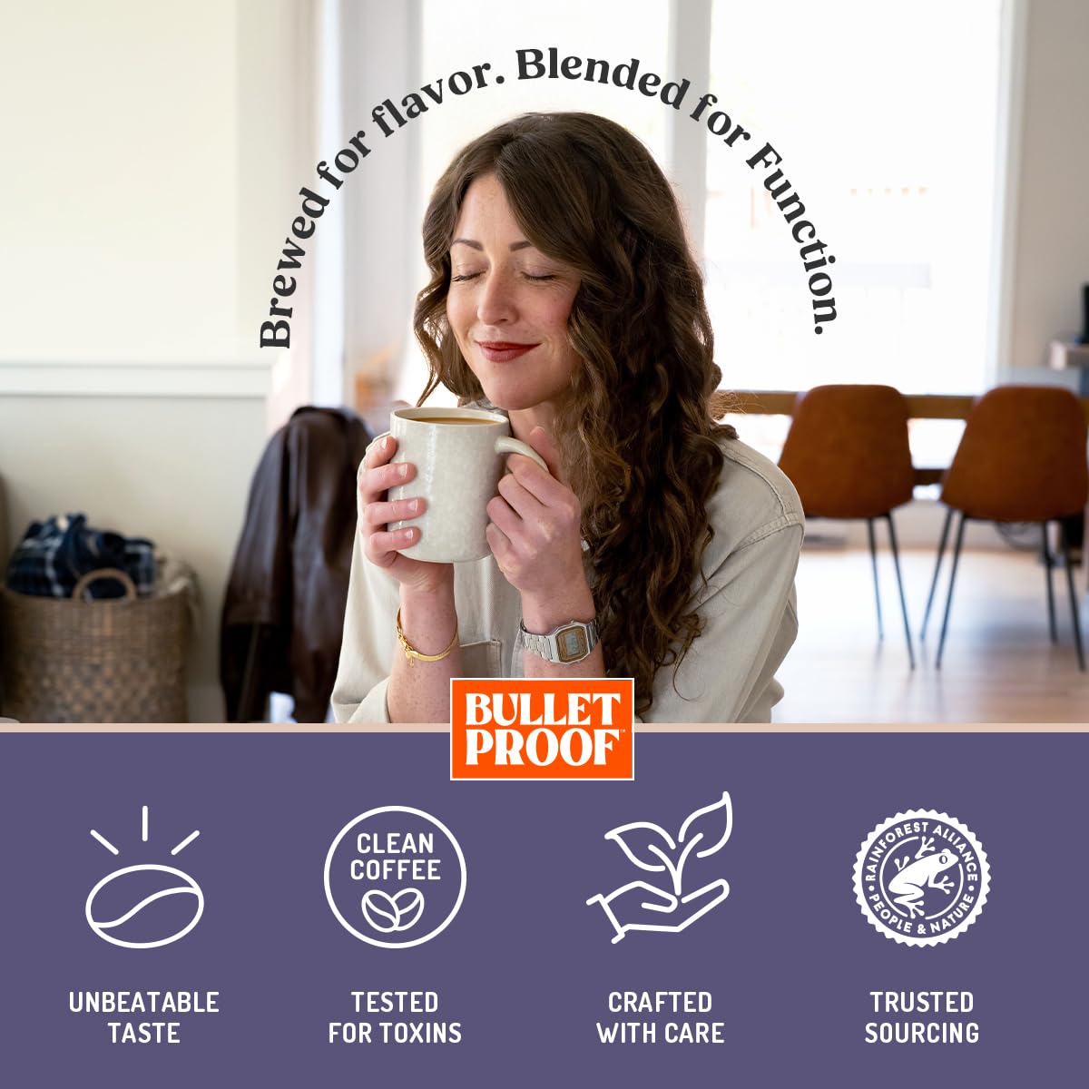 Bulletproof The High Achiever Ground Coffee, 10 Ounces, Medium-Dark Roast Enhanced Coffee with Lion's Mane Mushroom, B Vitamins, and Adaptogens for Energy and Focus