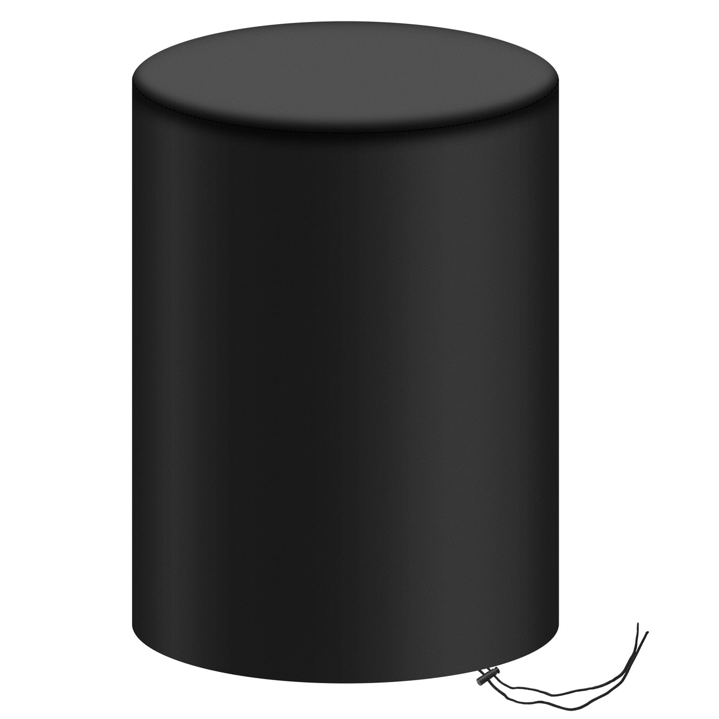 55 Gallon Rain Barrel Cover 420D Water Storage Barrel Cover Oxford Cloth 25 x 37 Inch Outdoor Waterproof Rain Snow Bucket Cover with Drawstring, UV Protection, Anti Dust (Black)