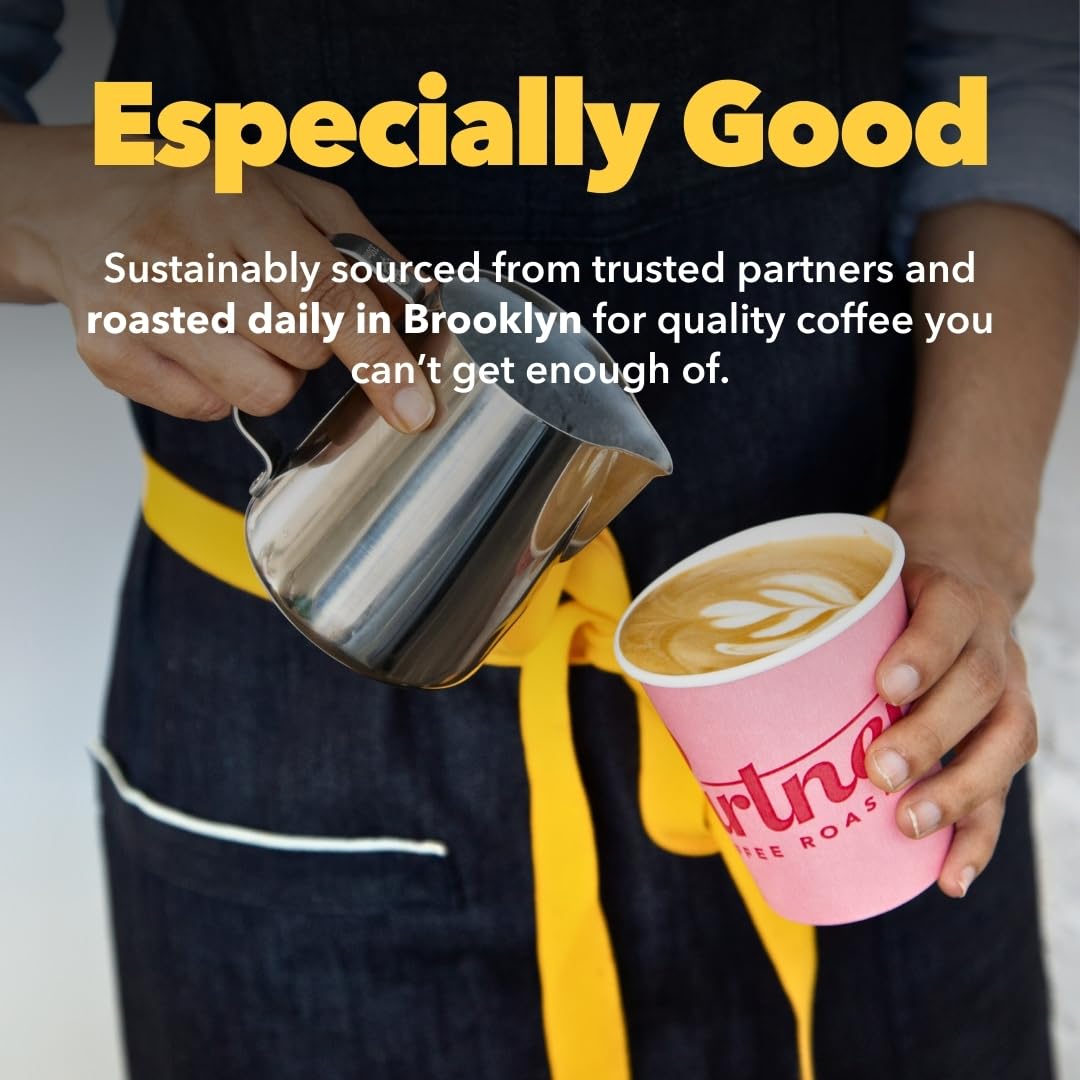 PARTNERS COFFEE ROASTERS - Whole Bean Coffee (Flatiron - Espresso, Medium-Dark Roast) 12oz - Classic Blend, Tastes Like Home - Dark Chocolate, Praline, Dates - Coffee Beans - Roasted in New York City