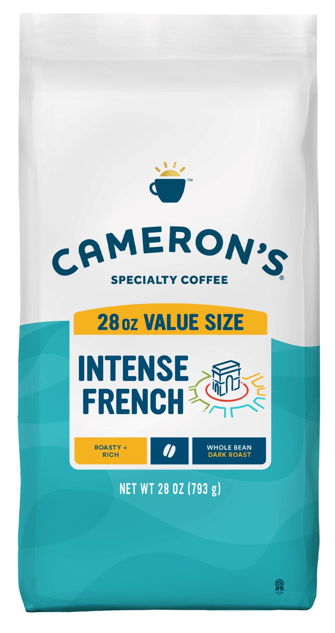 Cameron's Coffee Roasted Whole Bean Coffee, Organic Woods & Water, 4 Pound