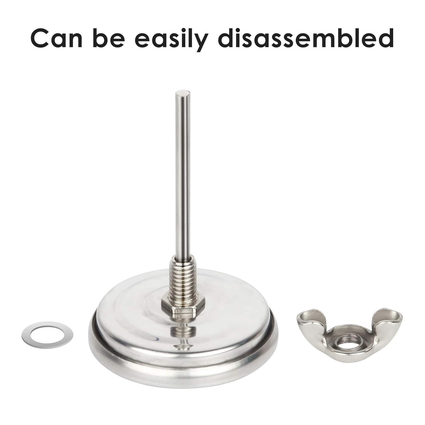 BBQ Thermometer Temperature Gauge, 2Inch Stainless Steel Barbecue Charcoal Grill Smoker Temp Gauge Pit, Fahrenheit and Heat Indicator for Cooking Meat (2-Pack)