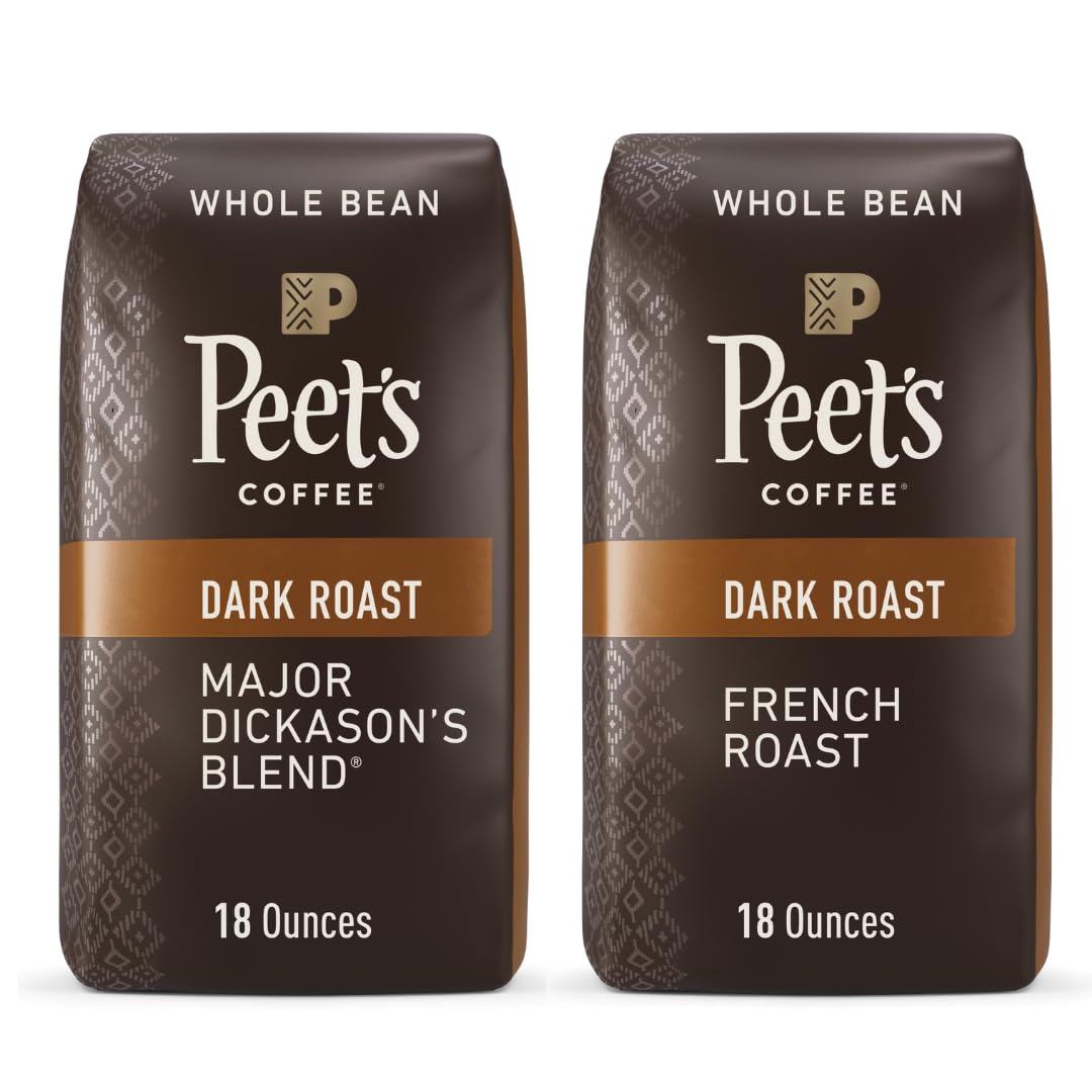 Peet's Coffee, Dark Roast Whole Bean Coffee - Major Dickason's Blend 18 Ounce Bag