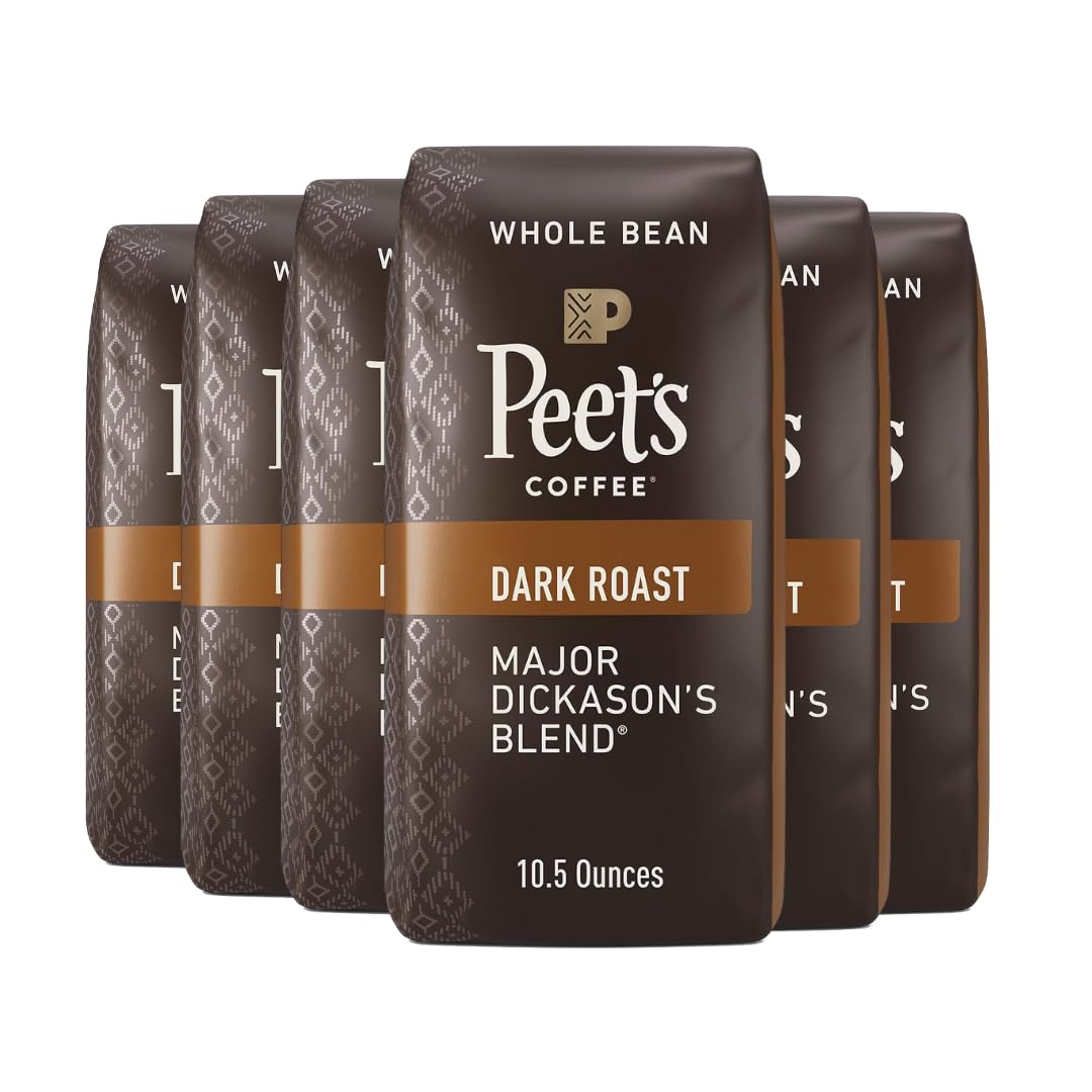 Peet's Coffee, Dark Roast Whole Bean Coffee - Major Dickason's Blend 18 Ounce Bag