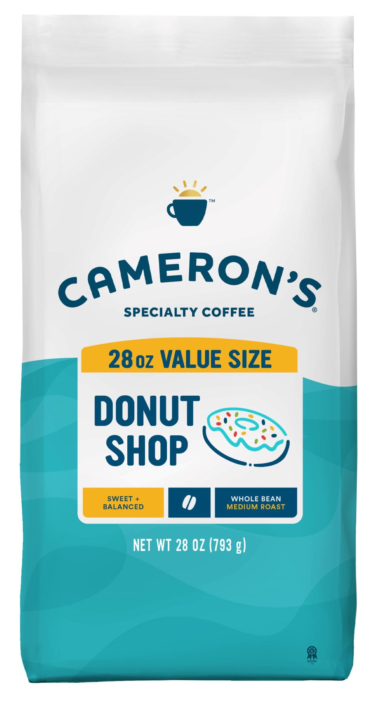 Cameron's Coffee Roasted Whole Bean Coffee, Organic Woods & Water, 4 Pound
