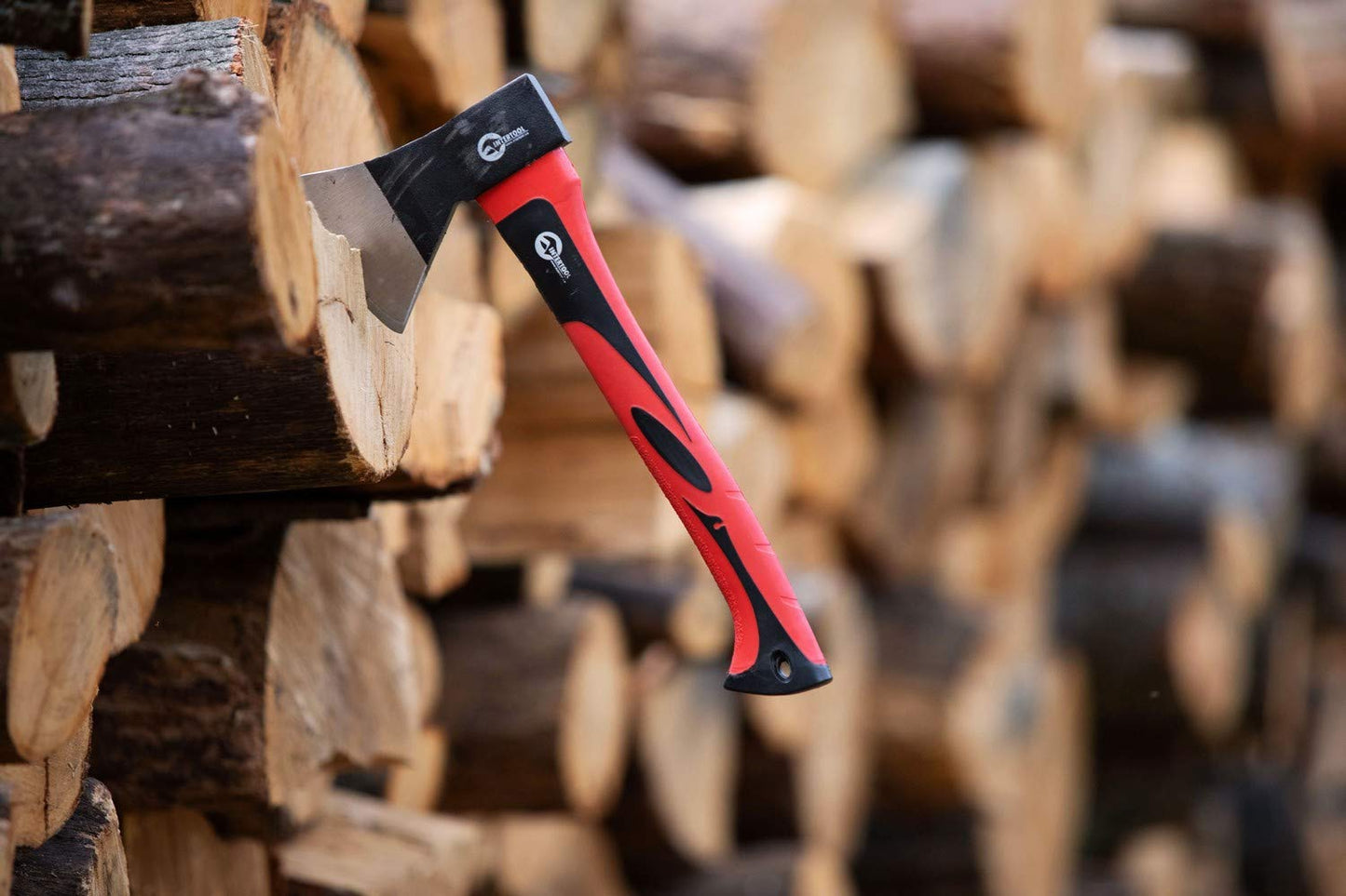 INTERTOOL 36 Inch Chopping Axe | Heavy Duty Wood Cutting & Felling Axe for Firewood | 2.8lb Head with Shock Absorbing Fiberglass Handle | HT-0264