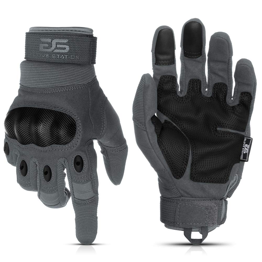 Glove Station - Tactical Shooting Hard Knuckle Gloves for Men and Woman with Touchscreen Fingers - Durable and Comfortable Hand-Gear for Outdoor Work Shooting and Hunting