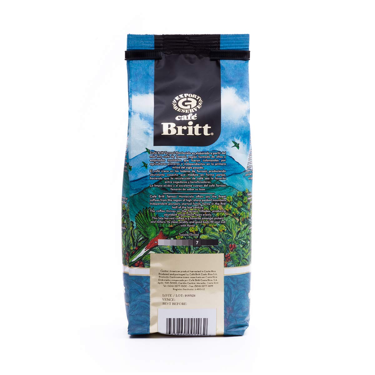 Café Britt® - Costa Rican Tres Rios Valdivia Coffee (12 oz.) (3-Pack) - Whole Bean, Arabica Coffee, Kosher, Gluten Free, 100% Gourmet & Medium Light Roast