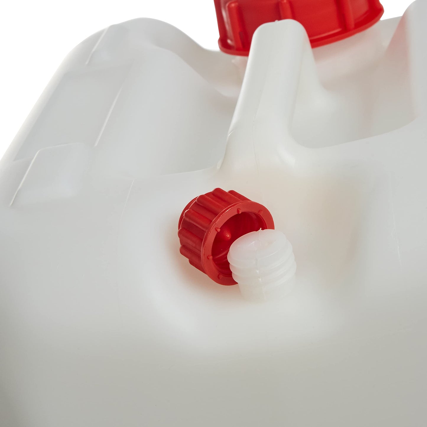 Consolidated Plastics 5 Gallon Stackable Carboy with Leakproof Cap and Handle, HDPE Food Grade, BPA Free, Made in USA (Natural, 4 Pack)