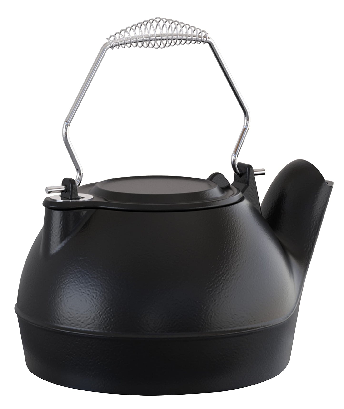 Fire Beauty Humidifying Iron Kettle,Stove Humidifier,Wood Stove Kettle,Cast Iron,Chrome handle