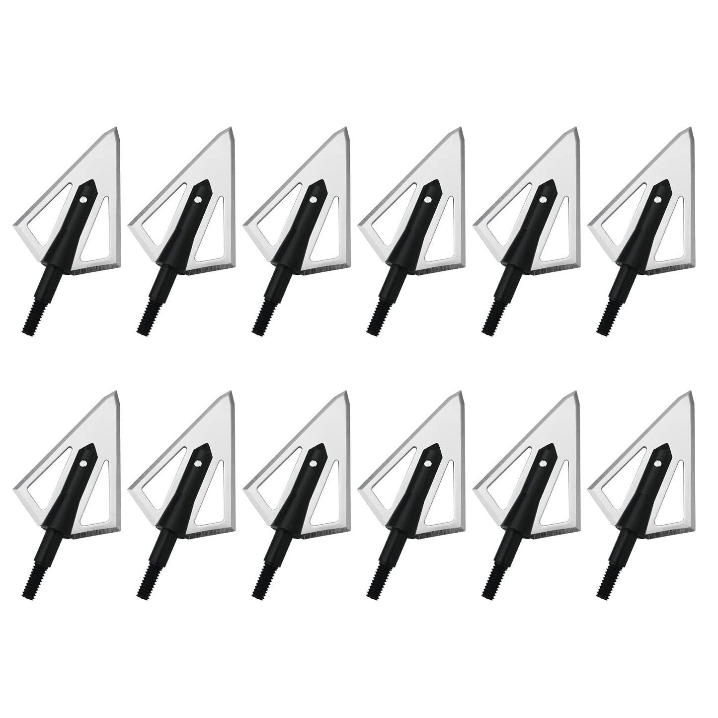 Stainless Steel Hunting Archery Broadheads Blades Grain Screw-in Arrow Heads Tips Compatible with Traditional Bows Archery Broad Crossbow Recurve6