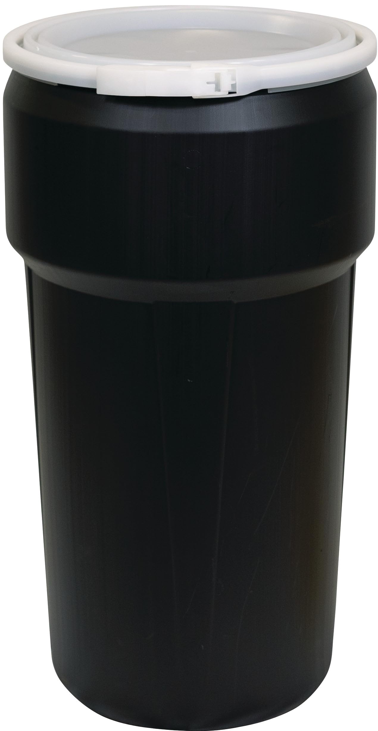 Eagle 30 Gallon Plastic Drum with Lid, Metal Lever-Lock, 28.5"x21.1", Open Head Lab Pack Drum Made of Durable, Lightweight HDPE, Withstands Weather and Chemicals, Made in USA, Blue, 1601MB