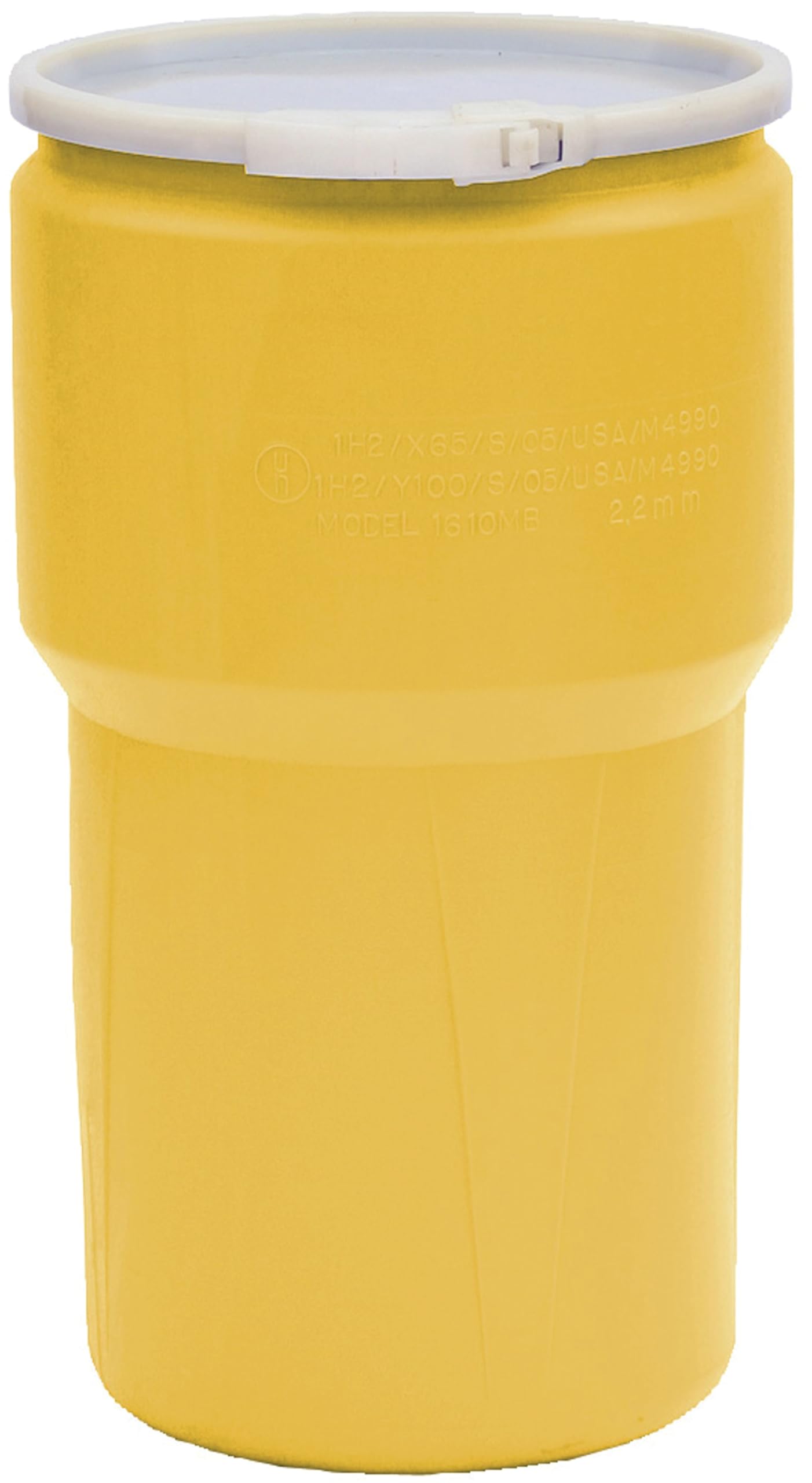 Eagle 30 Gallon Plastic Drum with Lid, Metal Lever-Lock, 28.5"x21.1", Open Head Lab Pack Drum Made of Durable, Lightweight HDPE, Withstands Weather and Chemicals, Made in USA, Blue, 1601MB