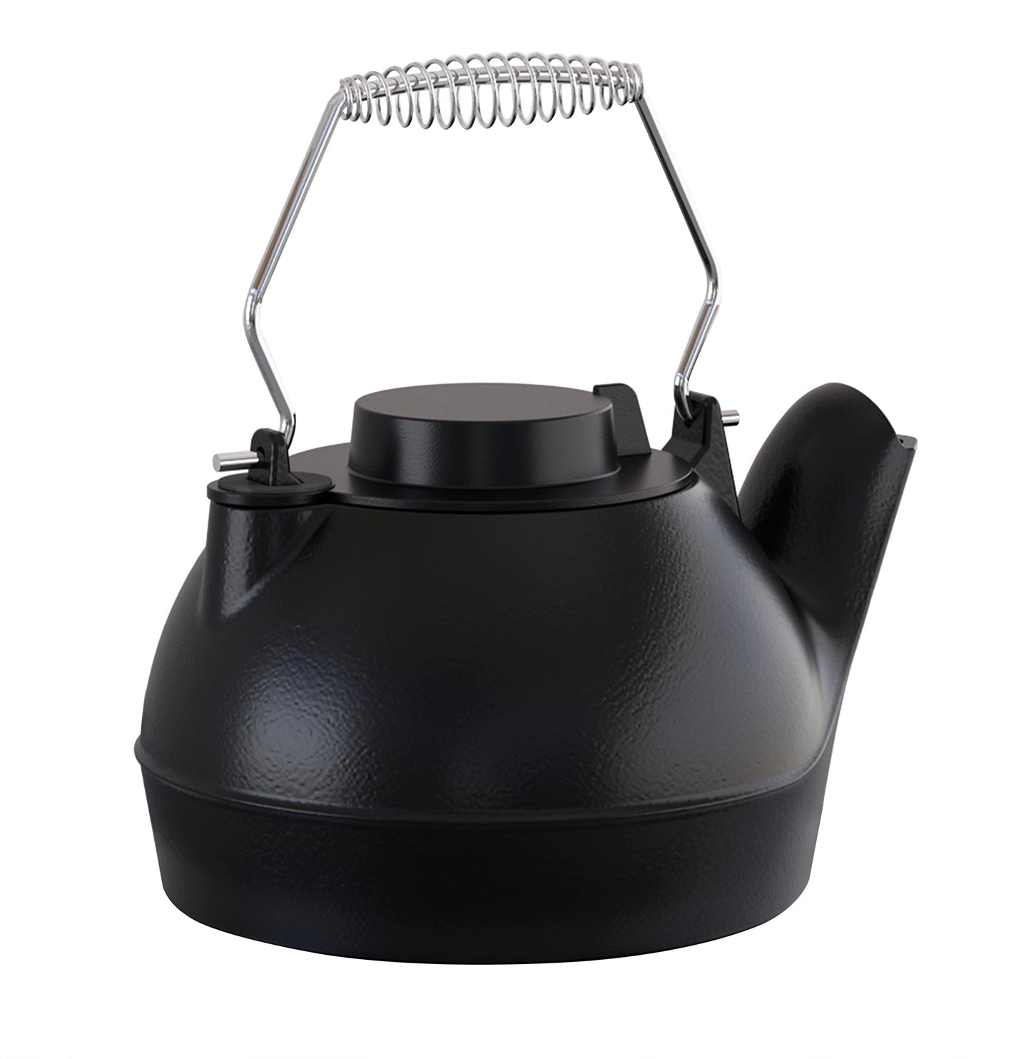 Fire Beauty Humidifying Iron Kettle,Stove Humidifier,Wood Stove Kettle,Cast Iron,Chrome handle