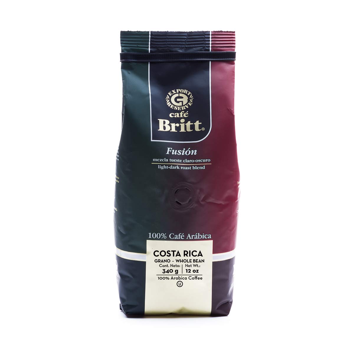 Café Britt® - Costa Rican Tres Rios Valdivia Coffee (12 oz.) (3-Pack) - Whole Bean, Arabica Coffee, Kosher, Gluten Free, 100% Gourmet & Medium Light Roast