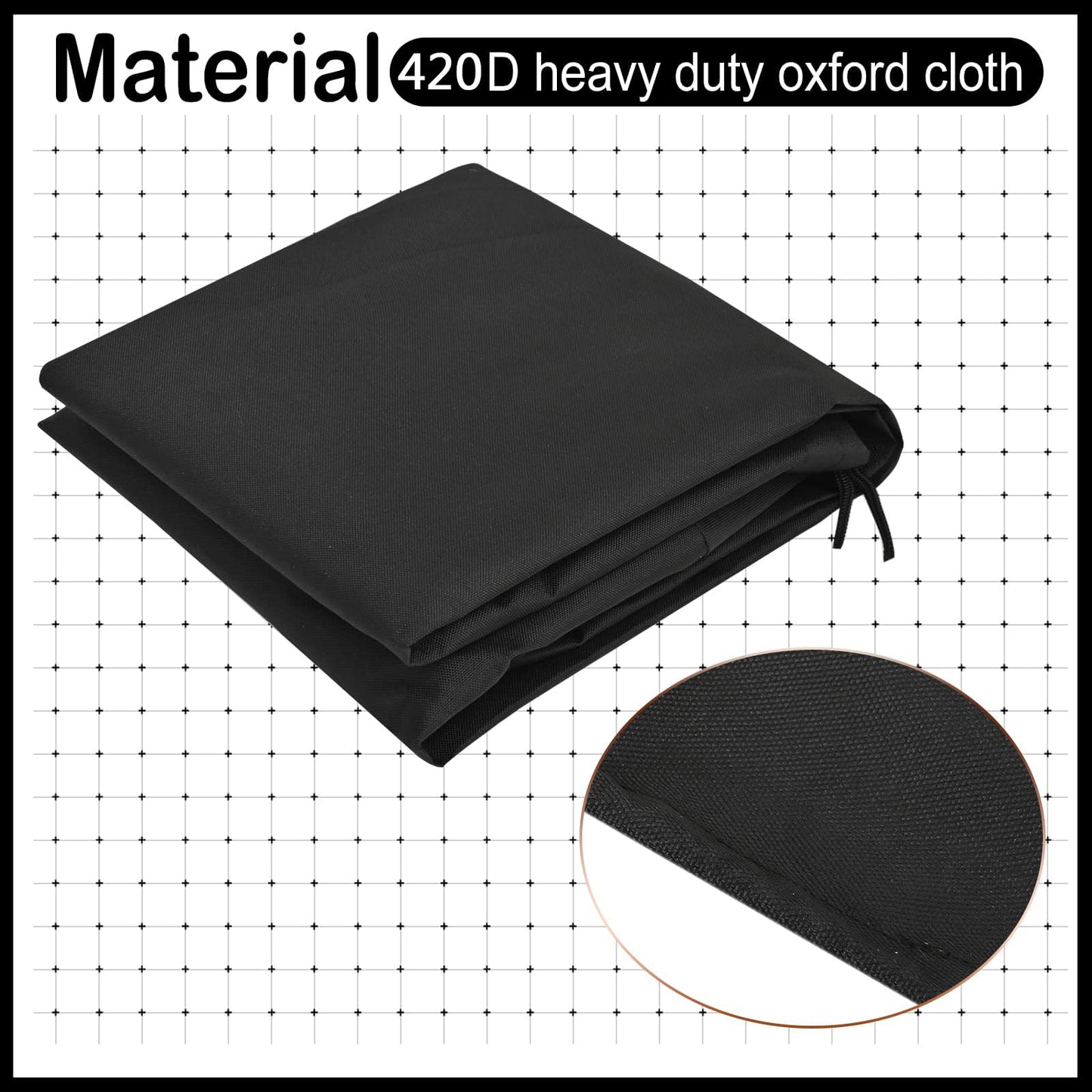 55 Gallon Rain Barrel Cover 420D Water Storage Barrel Cover Oxford Cloth 25 x 37 Inch Outdoor Waterproof Rain Snow Bucket Cover with Drawstring, UV Protection, Anti Dust (Black)