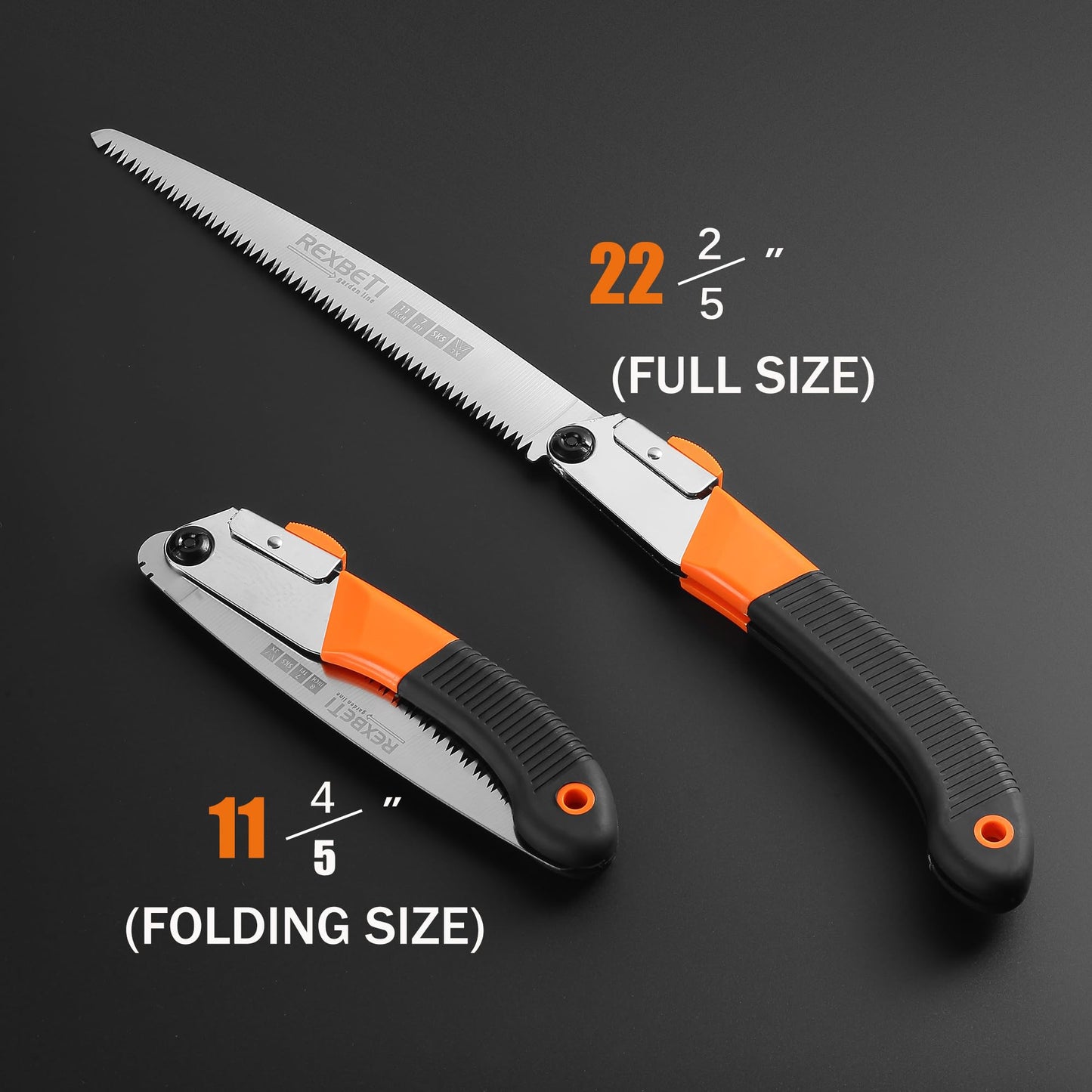 REXBETI Folding Saw - 8 Inch Blade for Wood & Dry Wood Pruning, Compact Design, SK-5 Steel