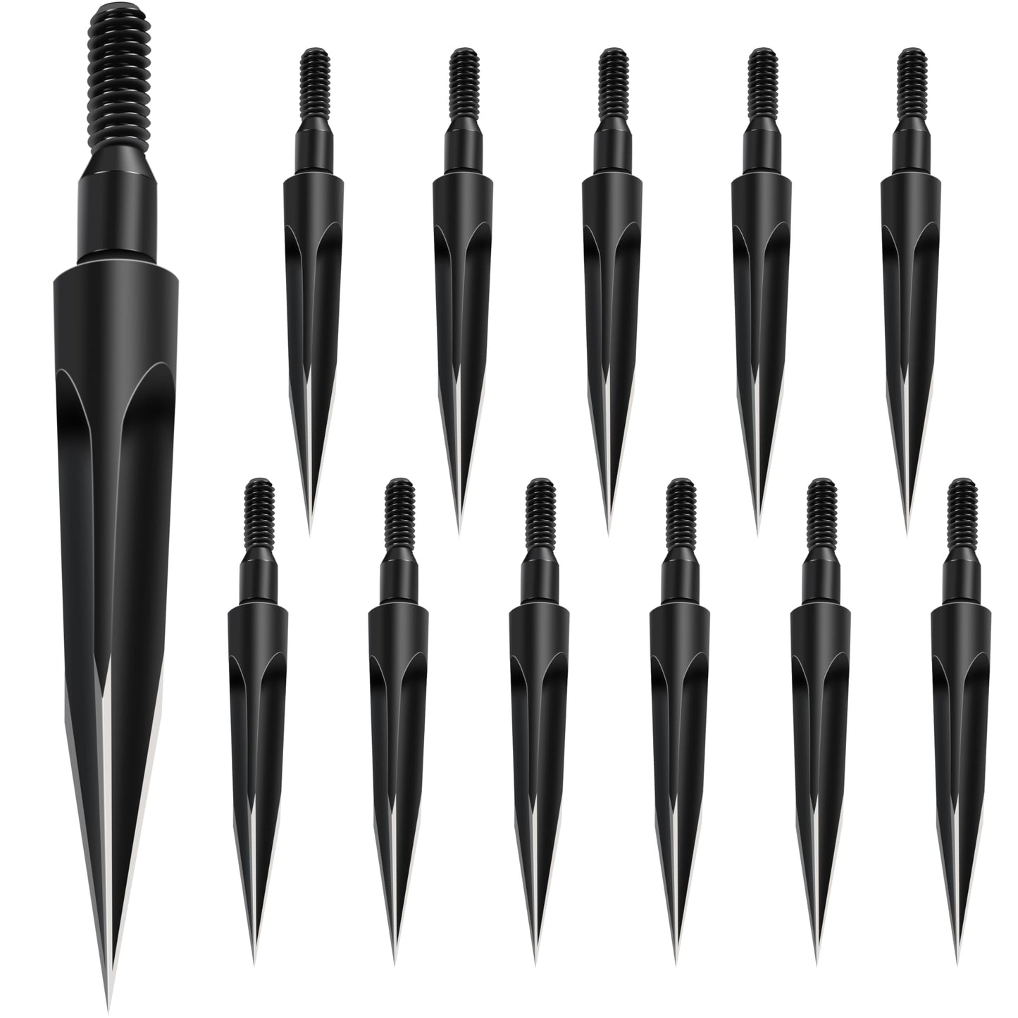 SUNYA Broadheads 100/120/125/150 Grain Traditional Archery Arrow Tips for Compound, Recurve Bow & Crossbow, Pack of 12