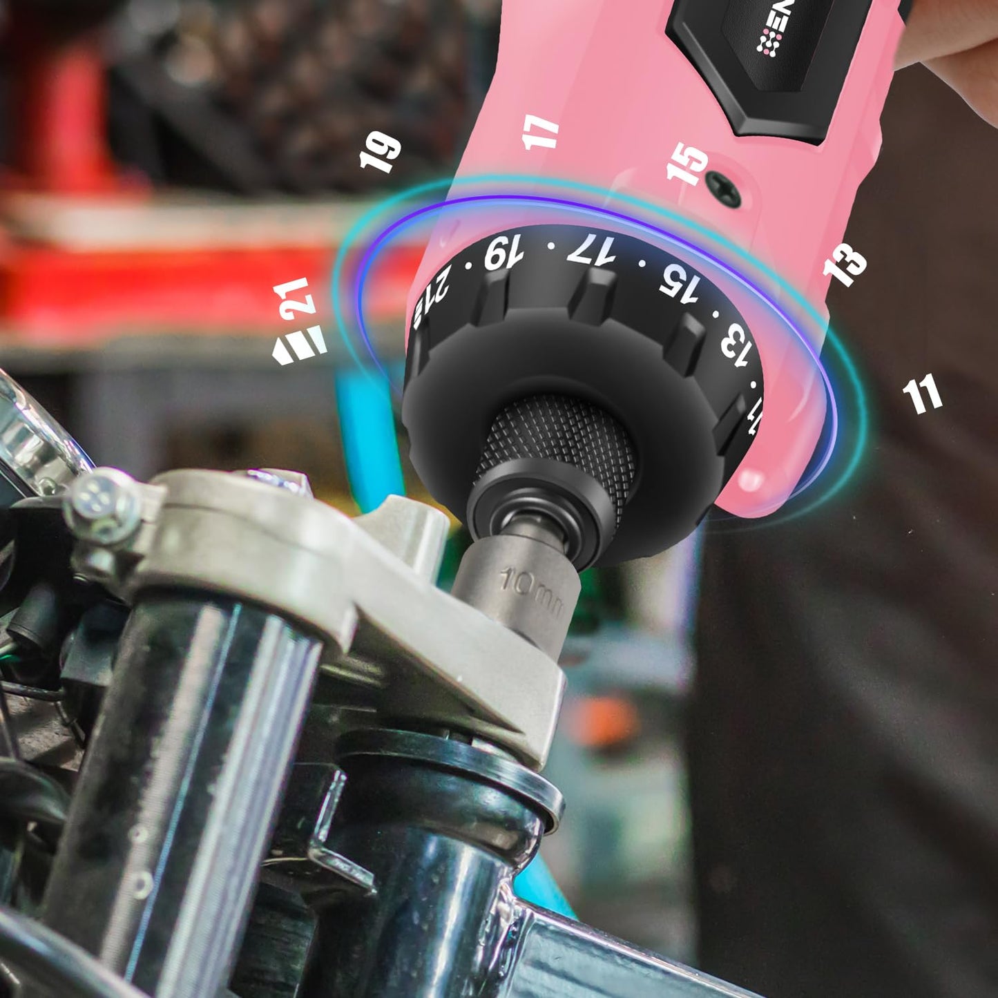 ENERTWIST Cordless Screwdriver, 8V Max 10Nm Electric Screwdriver Rechargeable Set with 82 Accessory Kit and Charger in Carrying Case, 21+1 Cluth, Dual Position Handle, LED Light, ET-CS-8